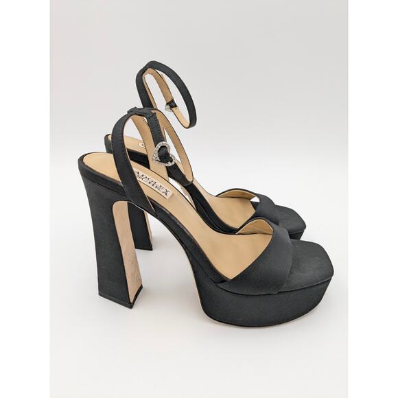 Badgley Mischka Women's Caia Platform Sandals in Black size US7 EU37.5 - Picture 2 of 16